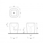 Cielo Shui Umywalka stawiana na blat 36x36 cm biała SHLAA