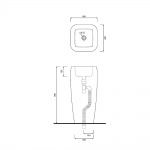 Cielo Shui Umywalka wolnostojąca 40x40x85h cm biała SHFREEC
