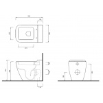 Cielo Shui WC stojący 36x55 cm biały SHVA