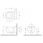Cielo Shui WC wiszący 36x55 cm biały SHVSB