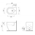 Cielo Smile Bidet stojący mini, z otworem Biały SMBIDR