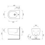 Cielo Smile Bidet wiszący mini Biały SMBSR