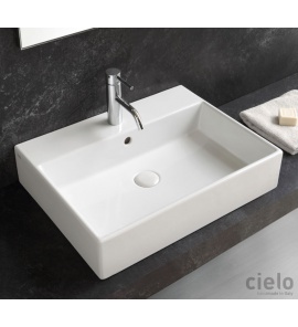 Cielo Smile Umywalka 50x46 cm prostokątna ścienna/stawiana Biały SMLAA50