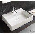 Cielo Smile Umywalka 50x46 cm prostokątna ścienna/stawiana Biały SMLAA50