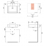 Cielo Smile Umywalka 50x46 cm prostokątna ścienna/stawiana Biały SMLAA50