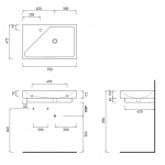 Cielo Smile Umywalka ścienna SMLA75SX