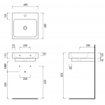 Cielo Smile Umywalka ścienna 48x48 cm Biały SMLA48