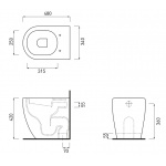 Cielo Smile Wc stojący mini Biały SMVASR