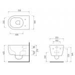Cielo Smile Wc wiszący 34x53 cm Biały SMVSNWK