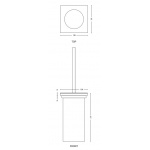 Cielo Uchwyt na szczotkę do wc, Białe szkło i Czarny mat szczotka ACPS + ACB12