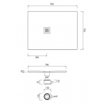 Cielo Venticinque Brodzik prostokątny 70x90cm Biały PDR9070