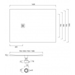 Cielo Venticinque Brodzik prostokątny 70x140cm Biały PDR14070