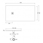 Cielo Venticinque Brodzik prostokątny 70x150cm Biały PDR15070
