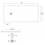 Cielo Venticinque Brodzik prostokątny 70x170cm Biały PDR17070