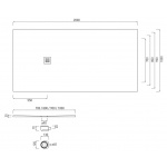 Cielo Venticinque Brodzik prostokątny 70x200cm Biały PDR20070