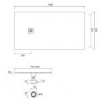 Cielo Venticinque Brodzik prostokątny 80x150cm Biały PDR15080