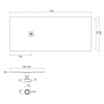 Cielo Venticinque Brodzik prostokątny 80x190cm Biały PDR19080