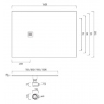 Cielo Venticinque Brodzik prostokątny 90x140cm Biały PDR14090