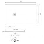 Cielo Venticinque Brodzik prostokątny 90x160cm Biały PDR16090