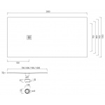 Cielo Venticinque Brodzik prostokątny 90x200cm Biały PDR20090