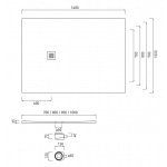Cielo Venticinque Brodzik prostokątny 100x140cm Biały PDR140100