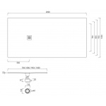 Cielo Venticinque Brodzik prostokątny 100x200cm Biały PDR200100