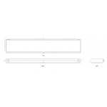 Cielo Wieszak 12x72 cm Czarny ACB72