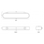 Cielo Wieszak na ręcznik 30 cm Czarny ACPT30