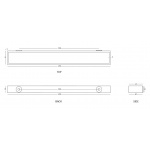 Cielo Wieszak na ręcznik 45 cm Czarny ACPR45