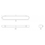 Cielo Wieszak na ręcznik 45 cm Czarny ACPT45