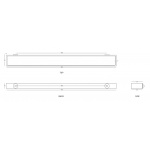 Cielo Wieszak na ręcznik 60 cm Czarny ACPR60