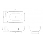 Clearwater Duo Wanna Wolnostojaca 155x95 cm Biała N26CS