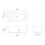 Clearwater Florenza Wanna Wolnostojaca 182,8x86,4 cm Biała N23CS