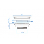 Clearwater Korek automatyczny do wanien bez przelewu chrom CW13