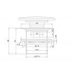 Clearwater Korek wannowy Click-Clack biały CW1N