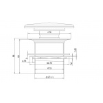 Clearwater Korek wannowy Click-Clack Biały CW2N