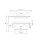 Clearwater Korek wannowy Click-Clack biały CW2NCS