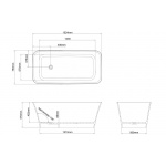 Clearwater Palermo Wanna wolnostojąca 152,4x75 cm Biała N4CCS