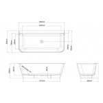 Clearwater Patinato wanna wolnostojaca 169x80 cm Biała N3BCS