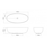 Clearwater Puro Wanna Wolnostojaca 170x75 cm Biała N15CS