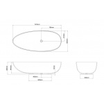 Clearwater Teardrop Wanna wolnostojąca 191x82 cm Biała M11FCS