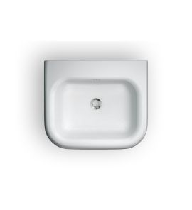 Burlington Chalfont Umywalka wpuszczana z kamienia naturalnego 55x47 cm biały połysk B7E