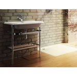 Burlington Chalfont Umywalka wpuszczana z kamienia naturalnego 75x47 cm biały połysk B9E