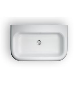 Burlington Chalfont Umywalka wpuszczana z kamienia naturalnego 75x47 cm biały połysk B9E