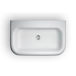 Burlington Chalfont Umywalka wpuszczana z kamienia naturalnego 75x47 cm biały połysk B9E