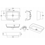 Clearwater Vicenza Umywalka stawiana na blat 590x390 biała B4D