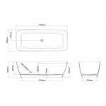 Clearwater Vicenza Wanna Wolnostojaca 179x75 Biała N7D