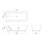 Clearwater Vicenza Wanna Wolnostojaca 180x80 cm Biała N7DCS