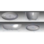 Cocoon Atlantis Wanna wolnostojąca 170x85 cm Shell atlantis170shell