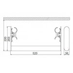  Cordivari Arianna Wieszak na ręcznik 52 cm czarny 5991990330314 WIETRZENIE MAGAZYNÓW!!